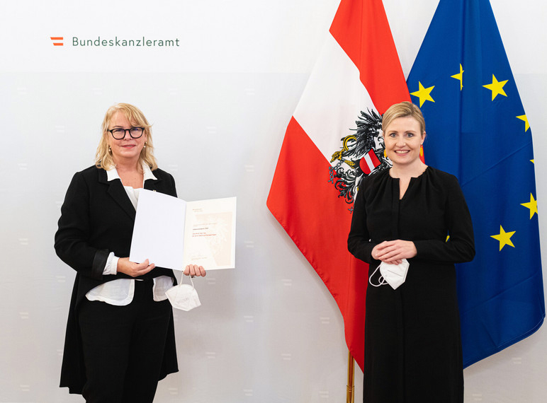 Edeltraud Hanappi-Egger und Susanne Raab (c) Bundeskanzleramt